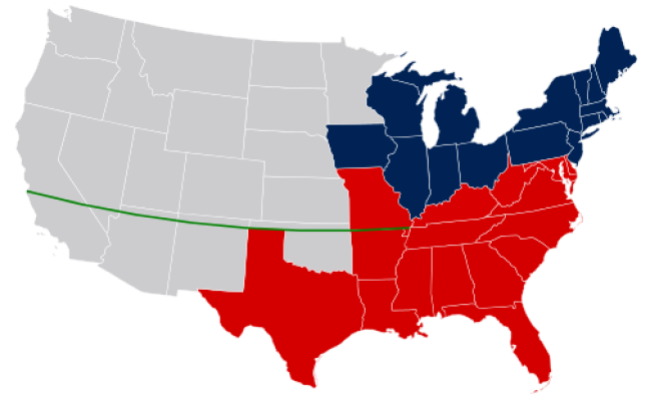 Missouri Compromise Line Map