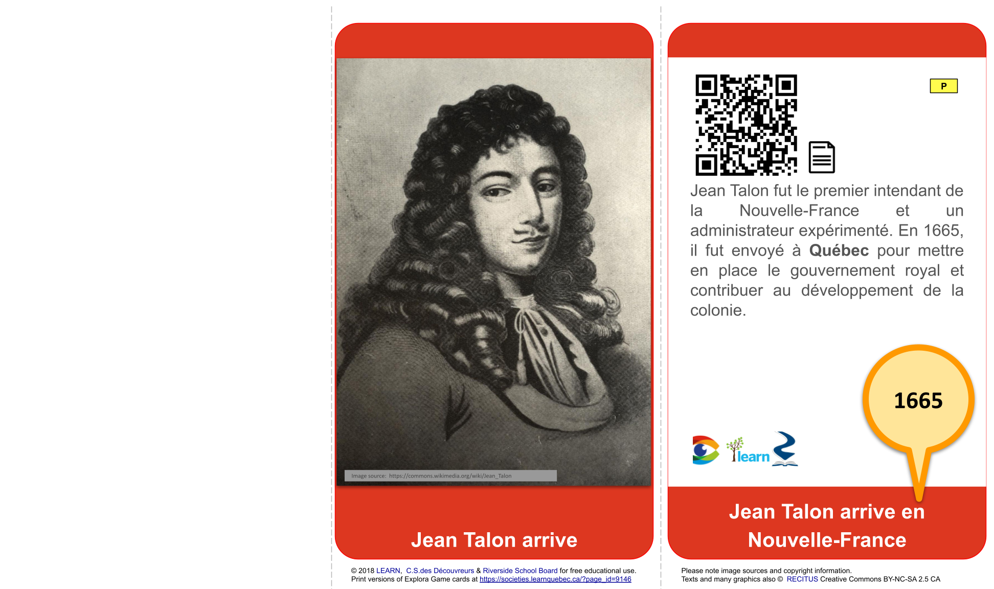 1665 Jean Talon arrive en Nouvelle-France