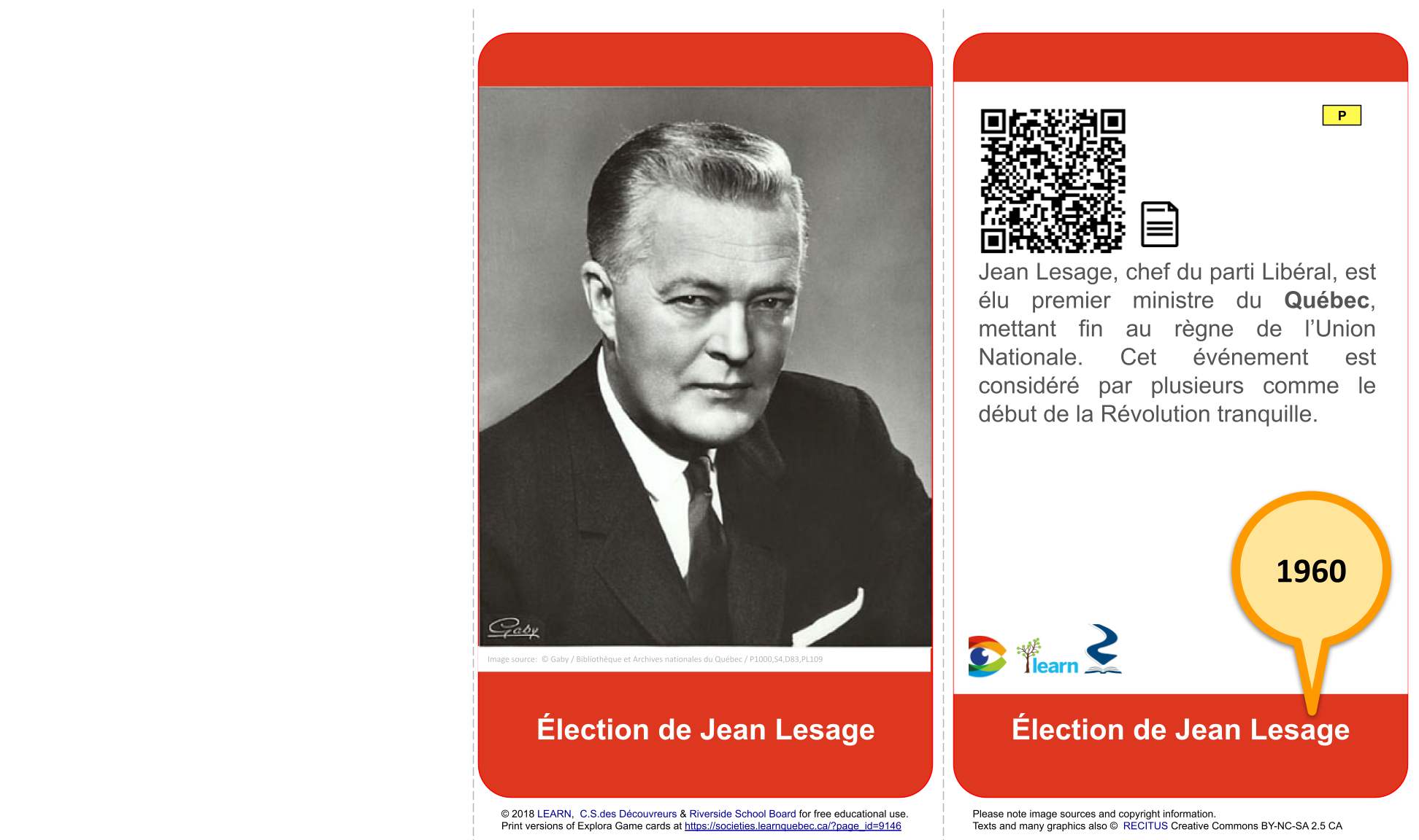 1960 Election de Jean Lesage