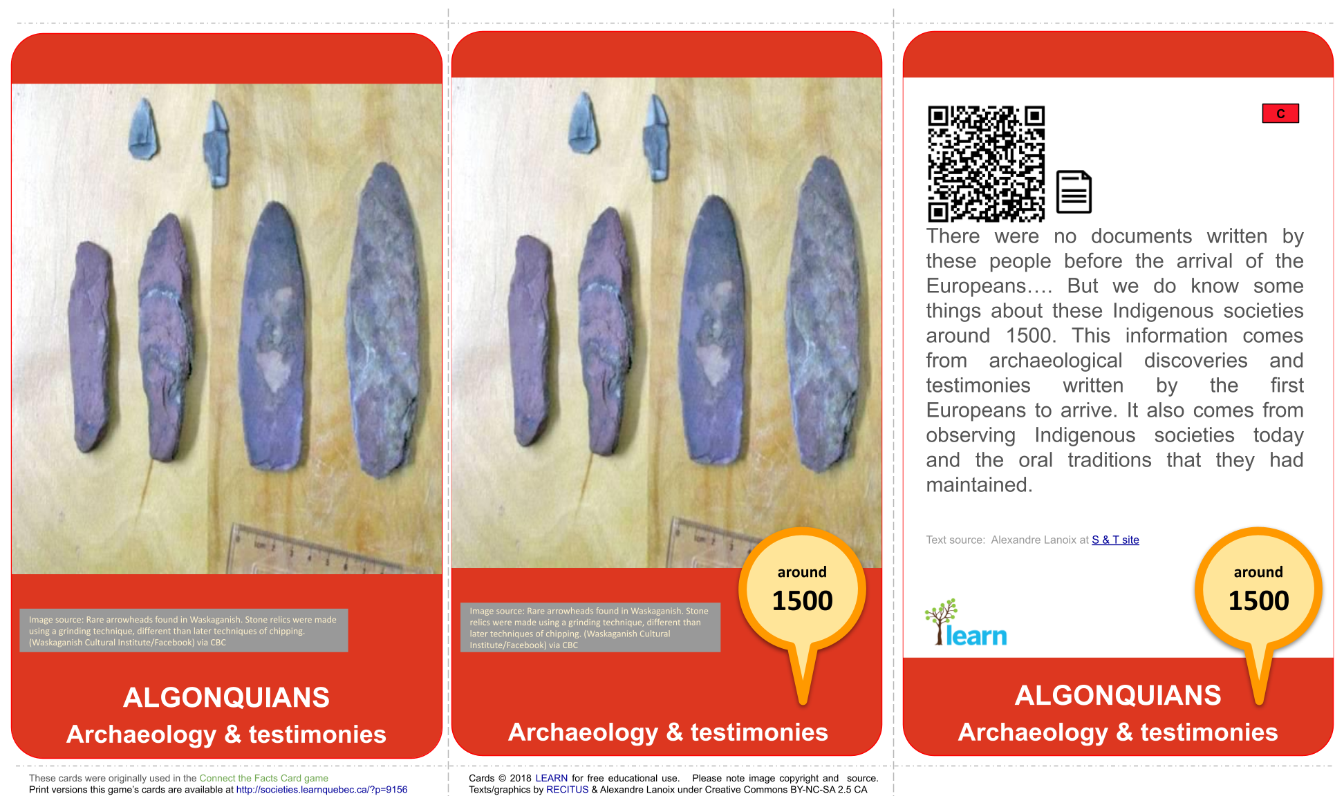 Algonquians: Archaeology & testimonies 
