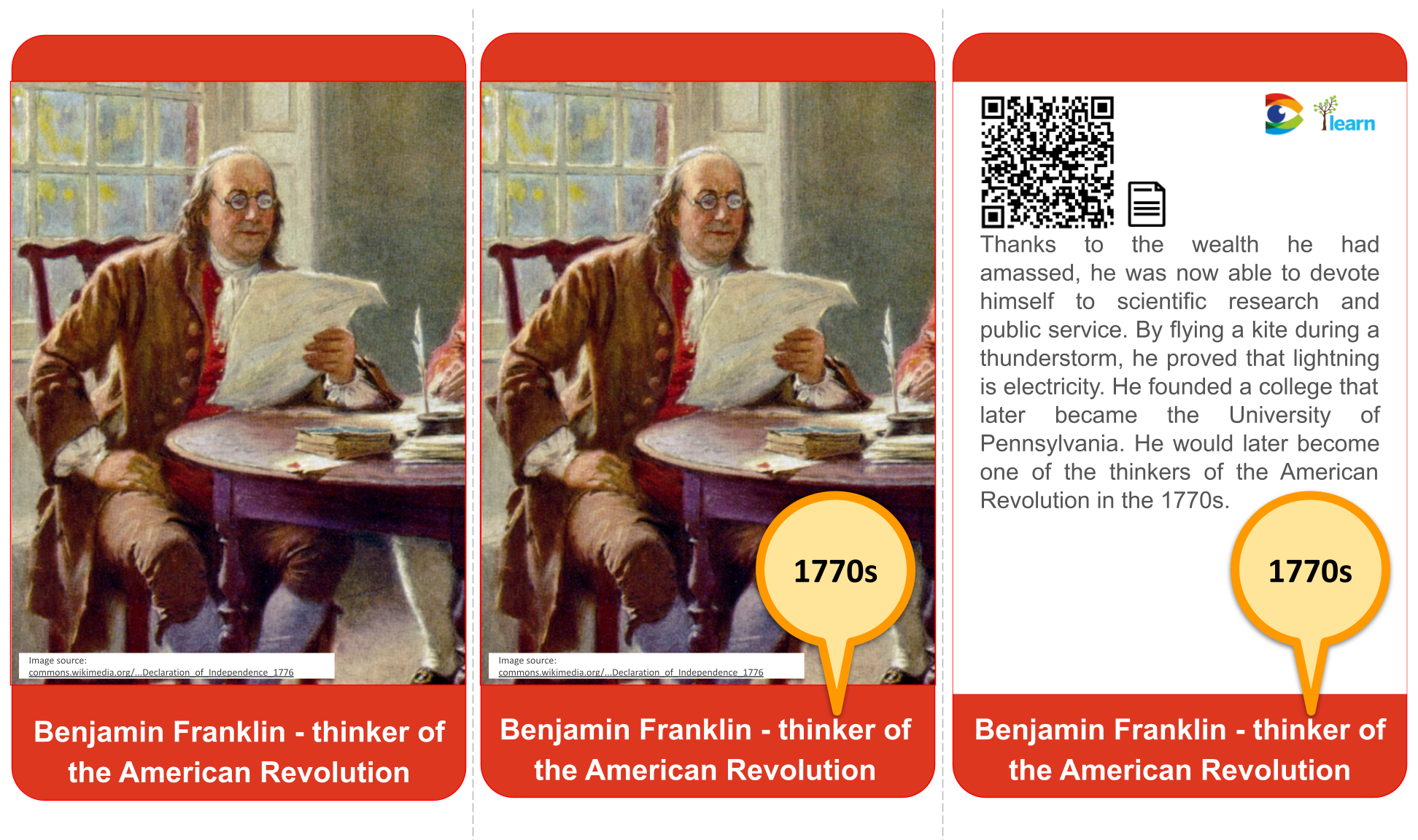 1770 Benjamin Franklin - thinker of the American Revolution