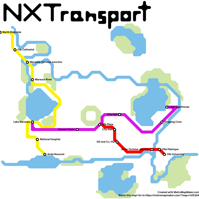 NXTransport's official subway map