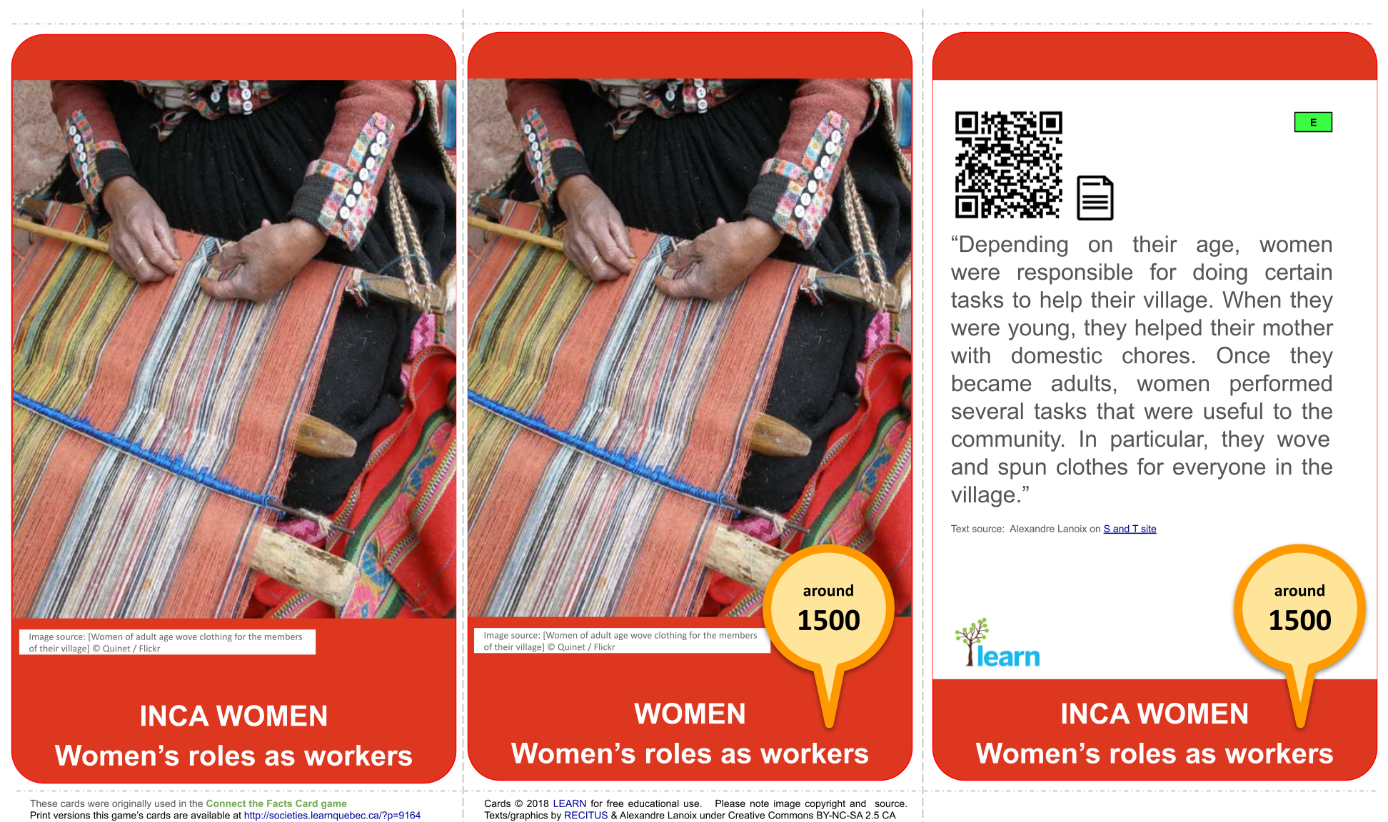 Inca: Women role as workers 