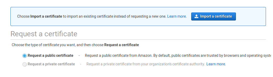  Request a public certificate