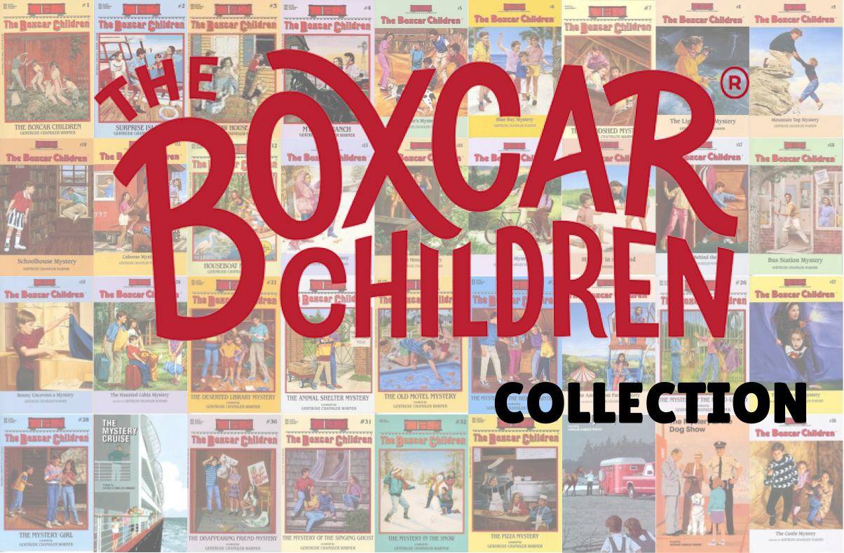 Collage of Boxcar Children book covers