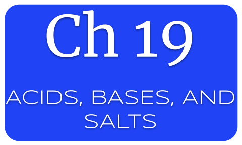 Ch 19 - Acids, Bases, and Salts