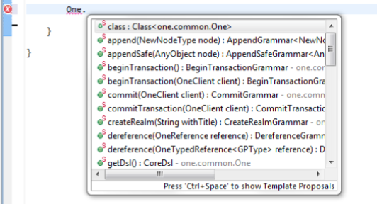Context help for One class in eclipse