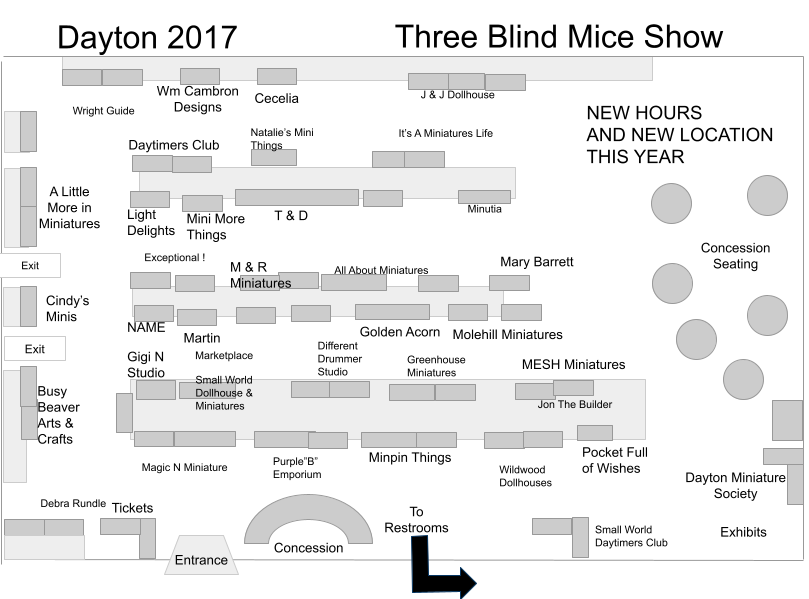 Floorplan for Dayton Miniature show